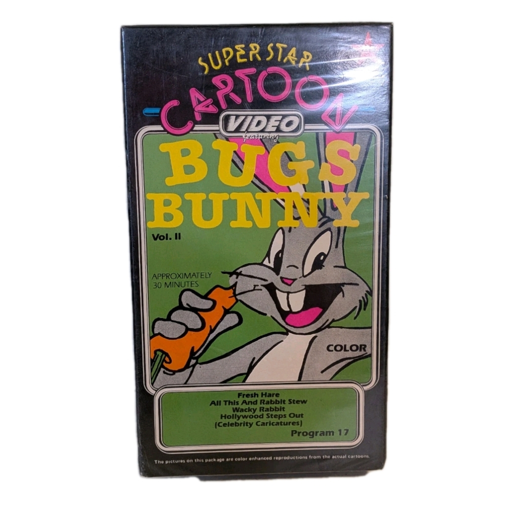 Bugs Bunny Cartoon VHS Tape Vintage 5 episodes superstar cartoons New sealed